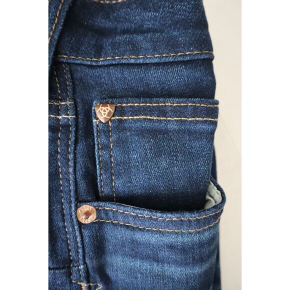 ARIAT R.E.A.L. Women's Sz 33R Pennsylvania Blue High Rise Ballary Boot Cut Jeans - Picture 8 of 13